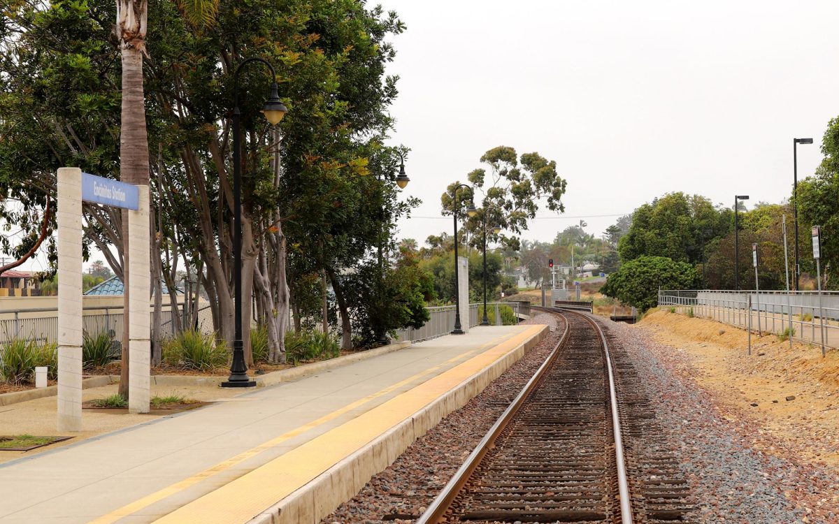 The+train+tracks+near+the+Encinitas+commuter+rail+station+are+pictured+July+16%2C+2022.+%28Photo+by+Laser1987%2C+iStock+Getty+Images%29