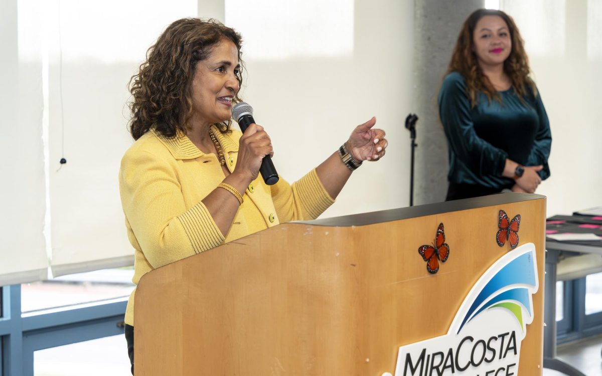 MiraCosta College Superintendent/President Sunita “Sunny” Cooke participates in the 2025 Monarch Celebration on May 3 during Undocumented Student Success Week. (MiraCosta College photo)