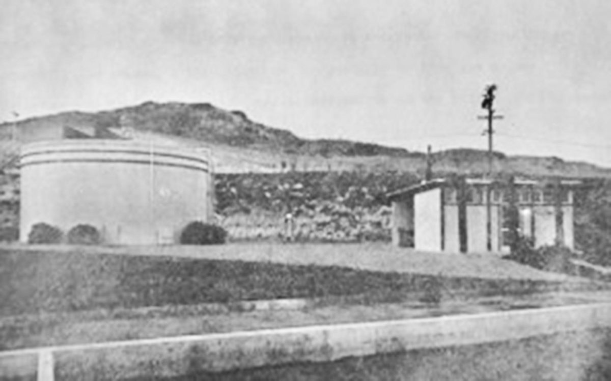 The Cardiff Sanitation District’s first wastewater treatment plant is shown in 1957. (San Elijo Joint Powers Authority photo)