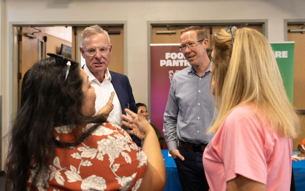 Rep. Scott Peters (D-50th District), second from left, attends Interfaith Community Services’ annual meeting Thursday, Oct. 23 in Escondido. (Interfaith Community Services photo)